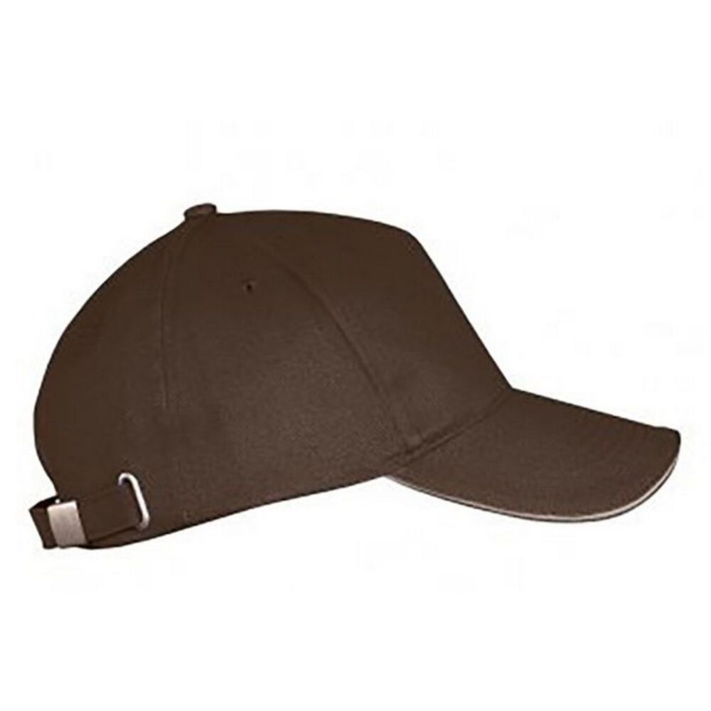 SOLS Unisex Long Beach Cap / Chocolate/Beige